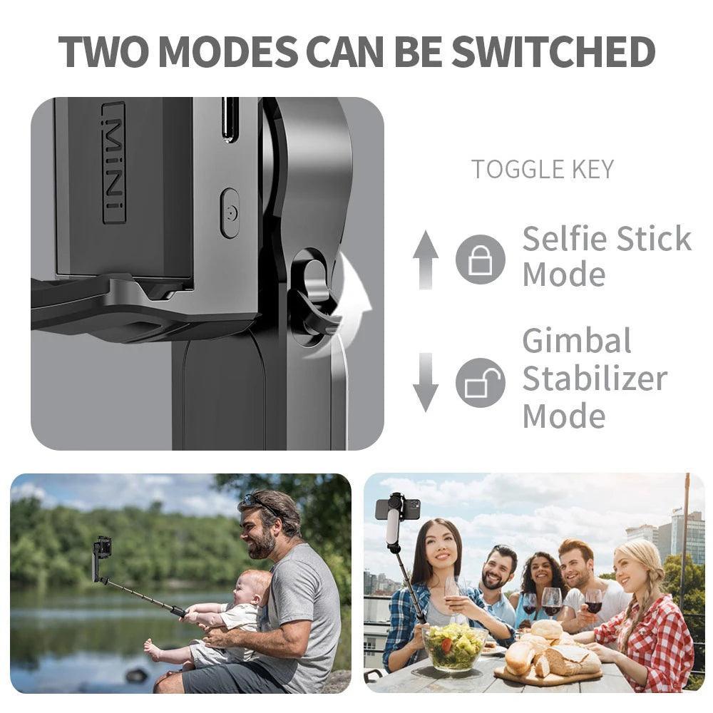 4 - in - 1 Selfie Stick With Tripod, Gimbal, and Flash - Advanced Modern