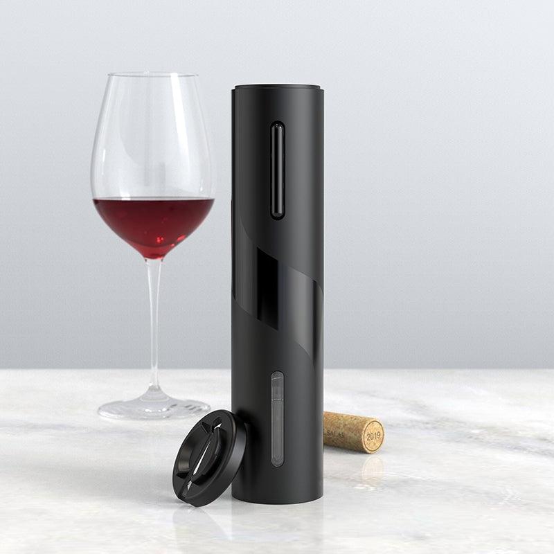 4-in-1 Electric Wine Opener Set, Pourer, Stopper, Storage Base & Cutter - Advanced Modern