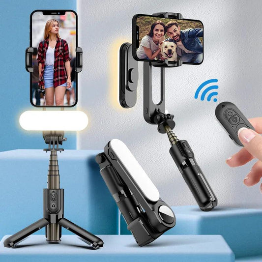 4-in-1 Selfie Stick With Tripod, Gimbal, and Flash - Advanced Modern