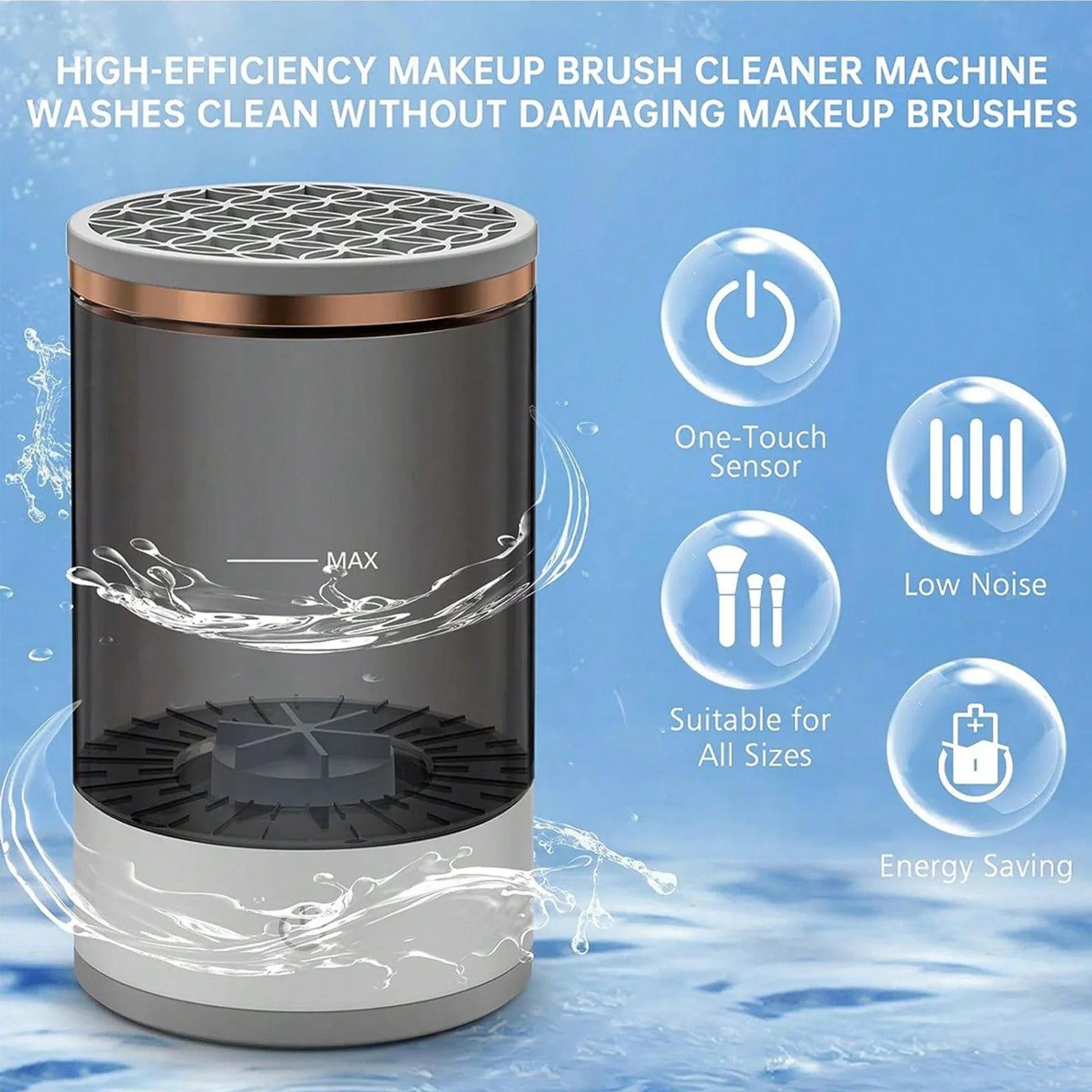 Automatic Makeup Brush Cleaning and Drying Stand - Advanced Modern
