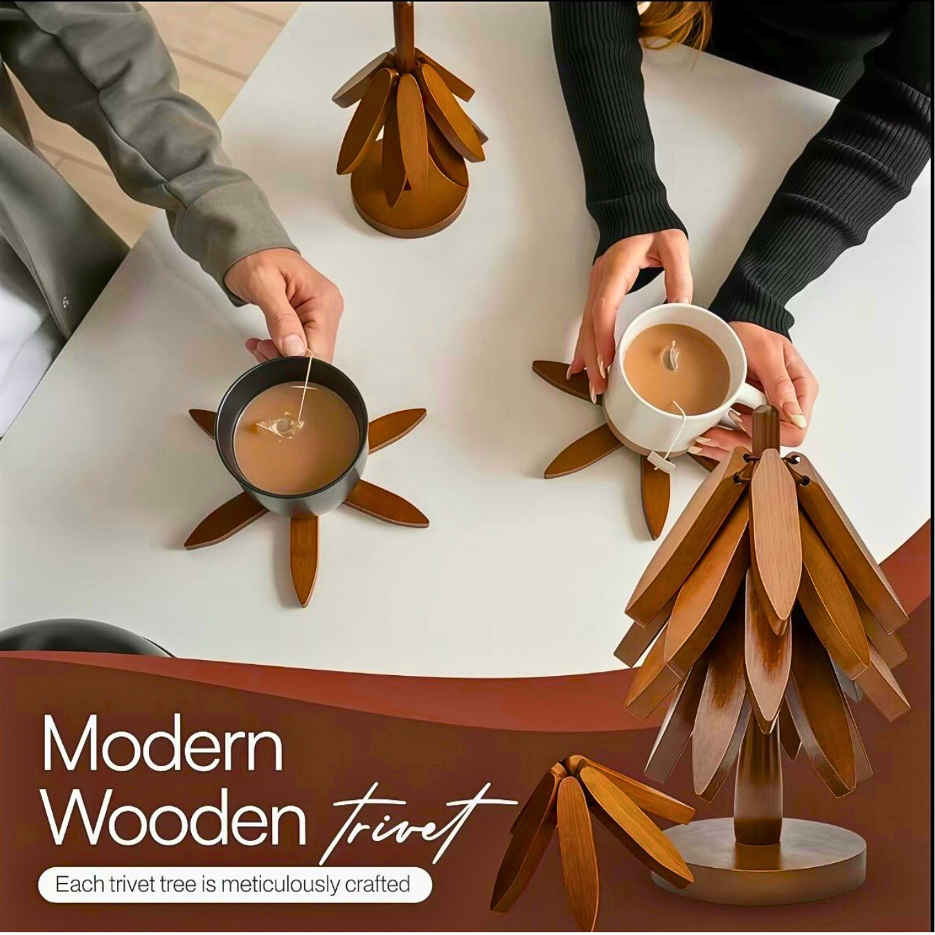 RusticWood™ Coaster Trivets