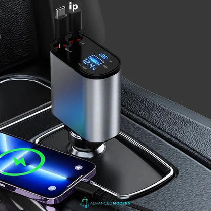 High - Speed Retractable Car Charger - Advanced Modern