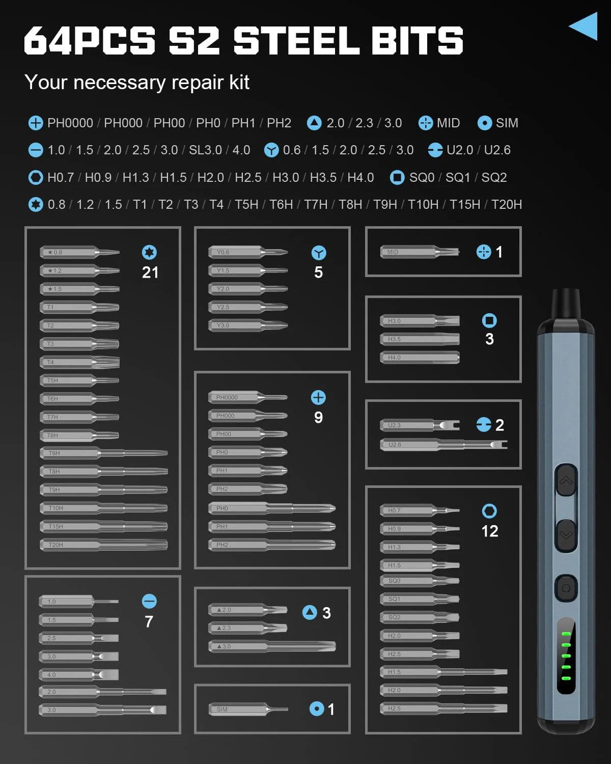 The PowerPro™ 68 Electric Screwdriver Set - Advanced Modern